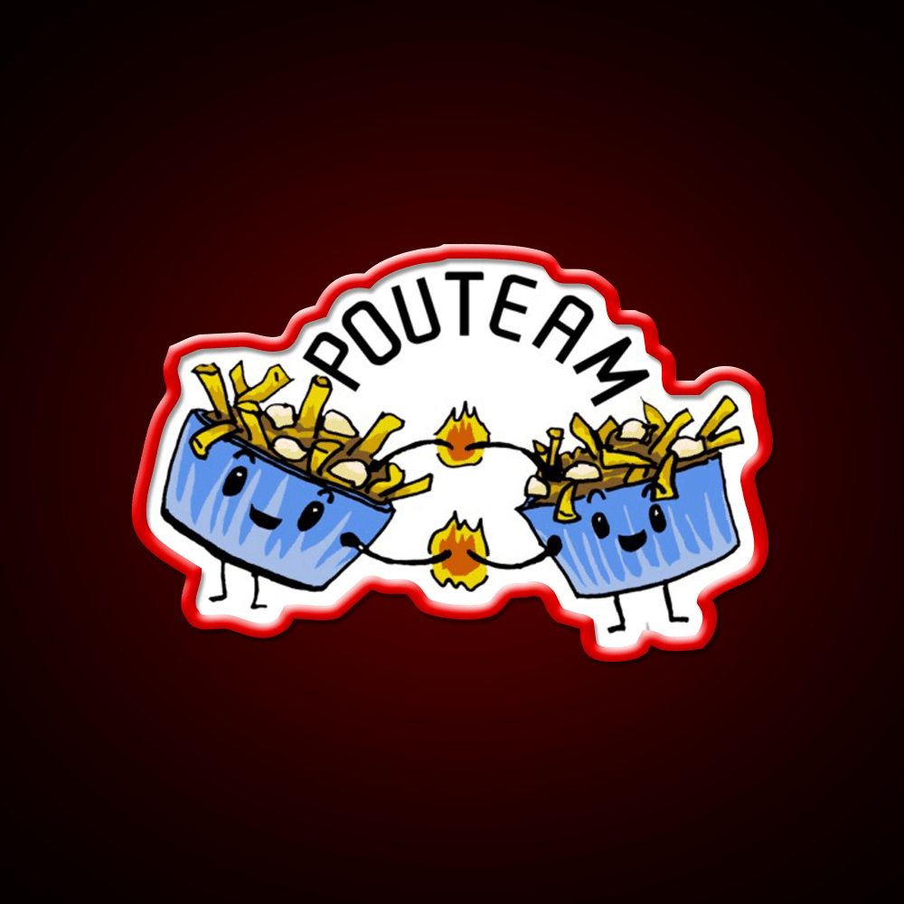 Team Poutine Snack Food Led Neon Sign Rgb Color - Shineneon