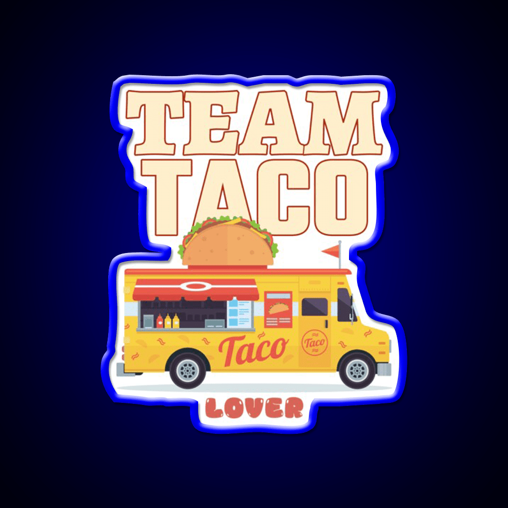 Team Taco Lover Taco Led Neon Sign Mexican Food Sign Rgb Color - Shineneon