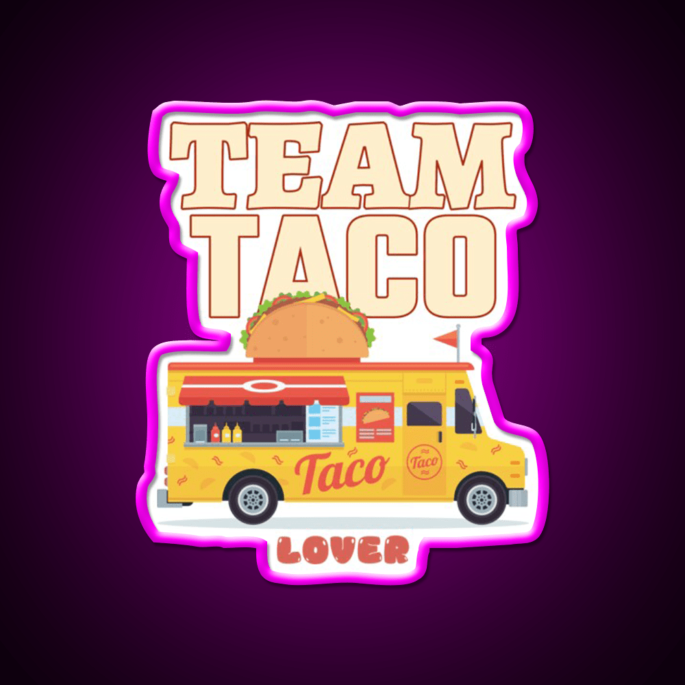 Team Taco Lover Taco Led Neon Sign Mexican Food Sign Rgb Color - Shineneon