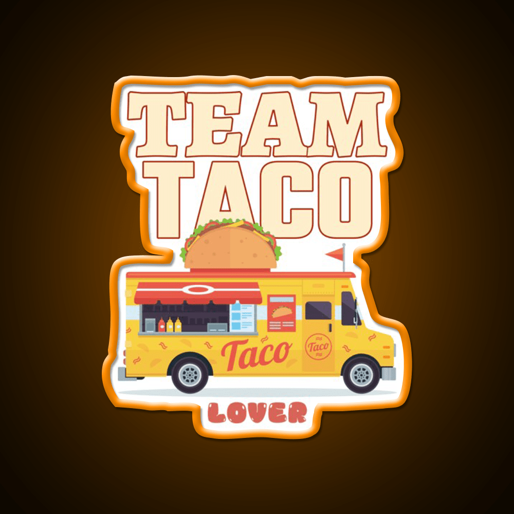 Team Taco Lover Taco Led Neon Sign Mexican Food Sign Rgb Color - Shineneon