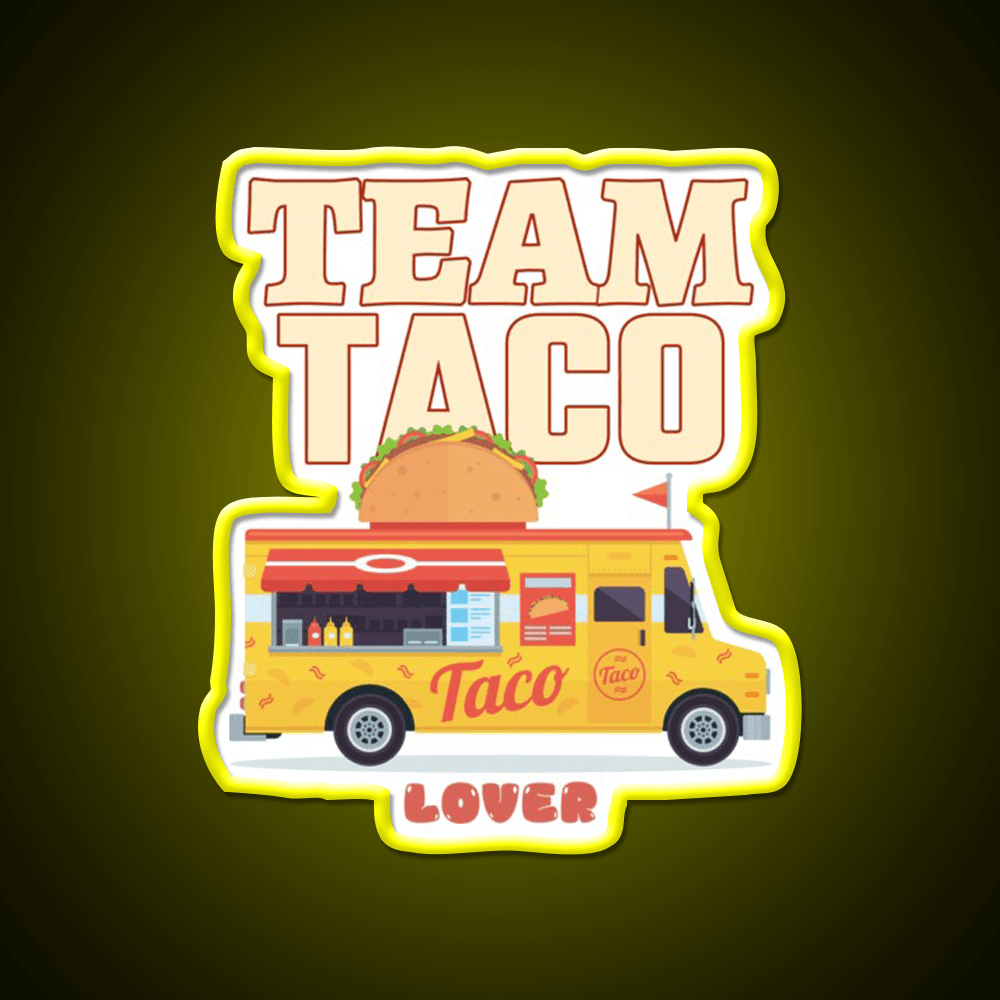 Team Taco Lover Taco Led Neon Sign Mexican Food Sign Rgb Color - Shineneon