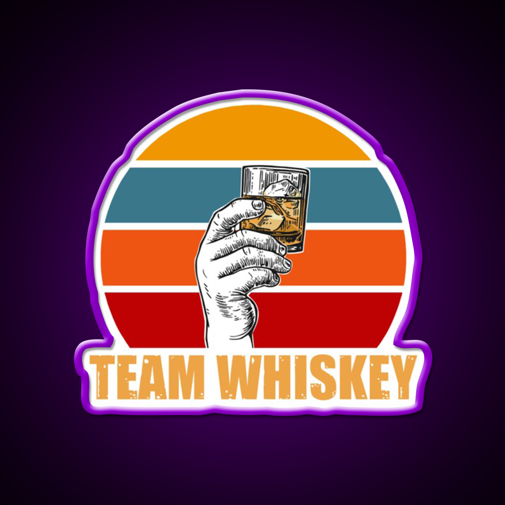 Team Whiskey Drink Bar Led Neon Sign Rgb Color