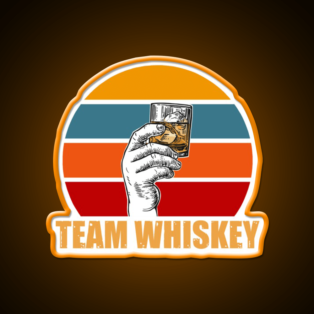 Team Whiskey Drink Bar Led Neon Sign Rgb Color - Shineneon