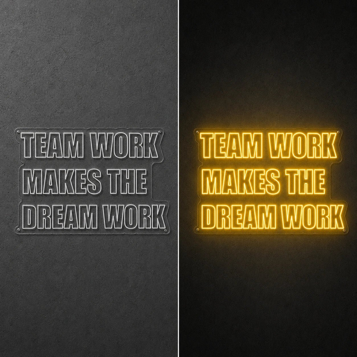 Team Work Makes The Dream Wall Decor LED Neon Sign - Shineneon