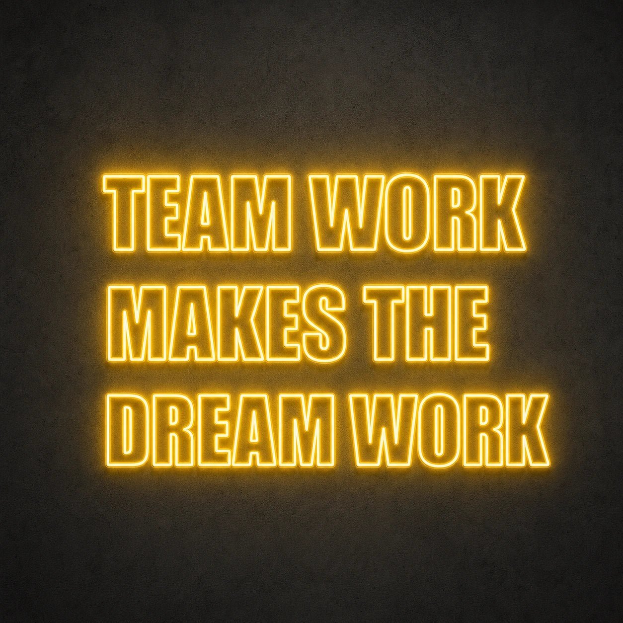 Team Work Makes The Dream Wall Decor LED Neon Sign Garage Man Cave Neon Sign - Shineneon