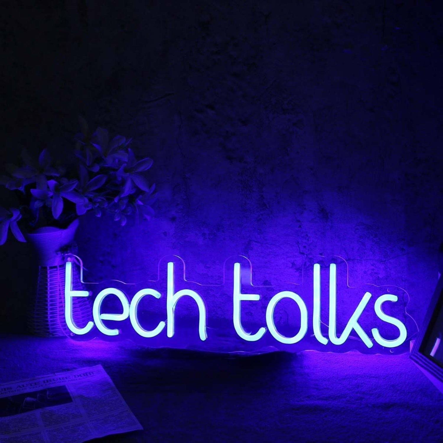 Tech Talks Blue Led Neon Sign - Shineneon