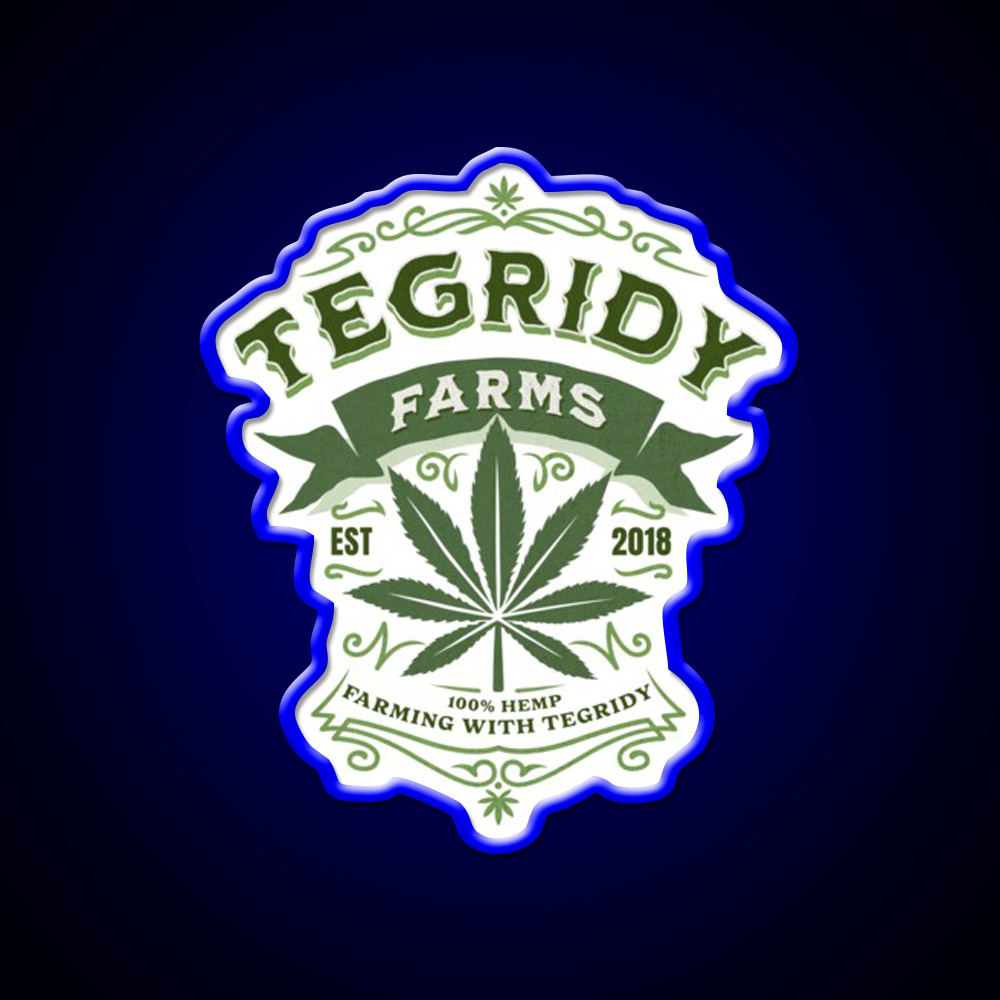Tegridy Farms Essential Neon Sign Hemp Inspired Green Leaf Led Neon Sign Rgb Color - LED neon sign view 5