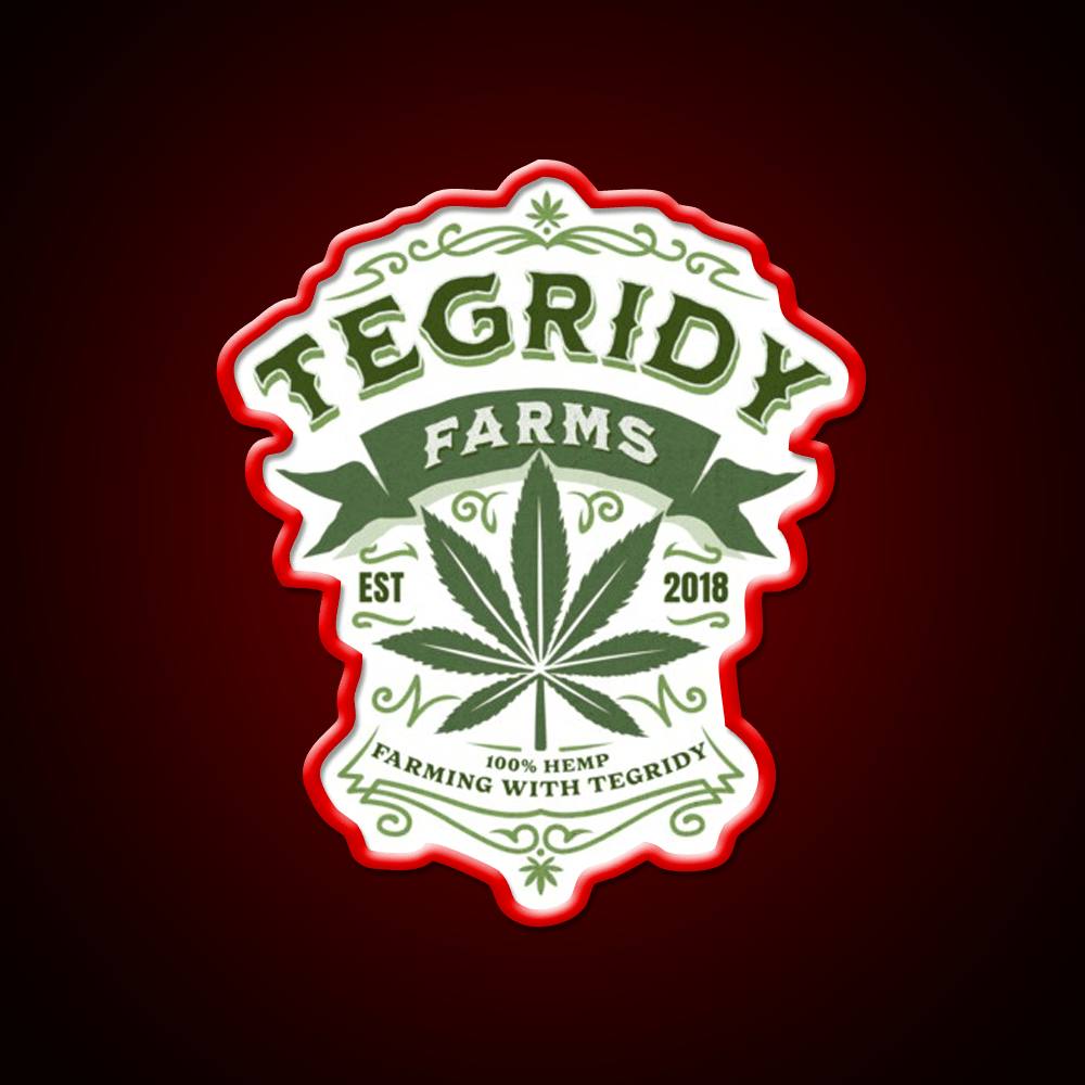 Tegridy Farms Essential Neon Sign Hemp Inspired Green Leaf Led Neon Sign Rgb Color - Shineneon