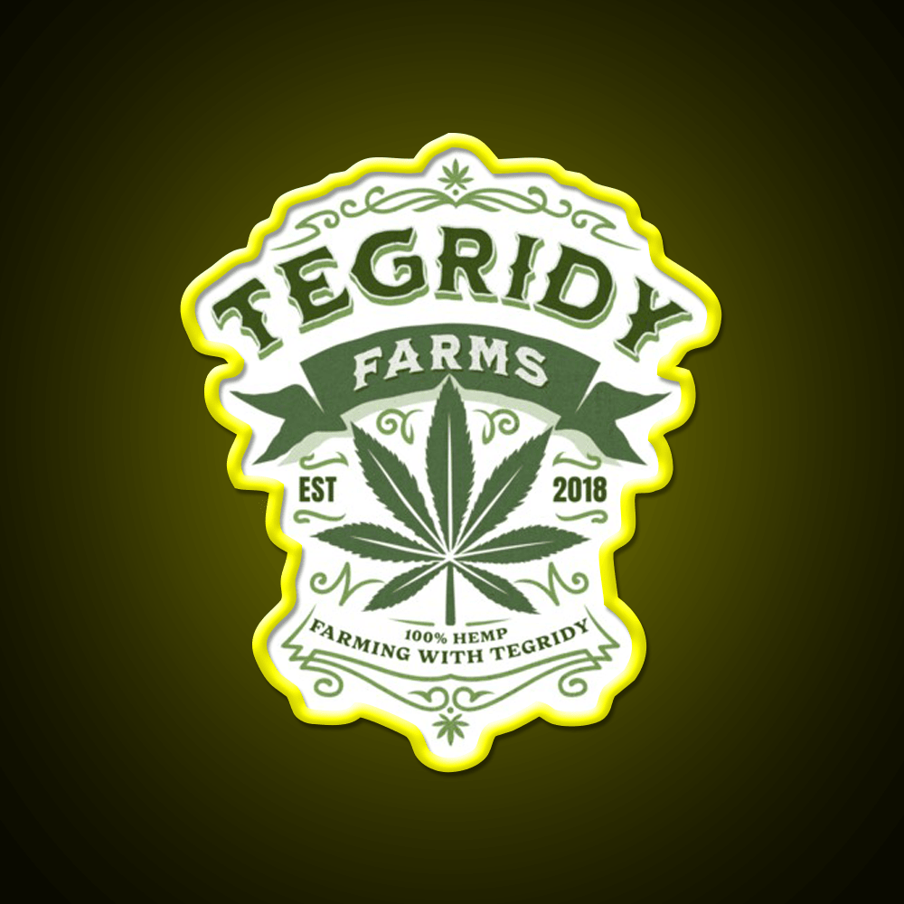Tegridy Farms Essential Neon Sign Hemp Inspired Green Leaf Led Neon Sign Rgb Color - Shineneon