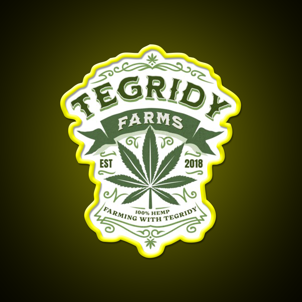 Tegridy Farms Essential Neon Sign Hemp Inspired Green Leaf Led Neon Sign Rgb Color - LED neon sign view 7