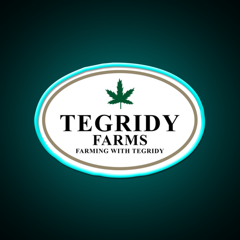 Tegridy Farms Hemp Inspired Green Leaf Led Neon Sign Rgb Color - Size and dimension reference