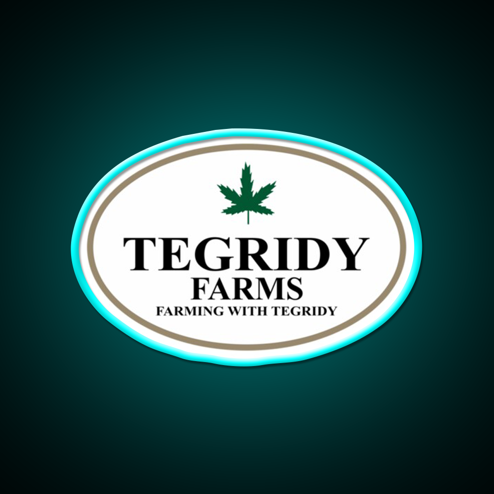 Tegridy Farms Hemp Inspired Green Leaf Led Neon Sign Wall Decor Rgb Color - Size and dimension reference