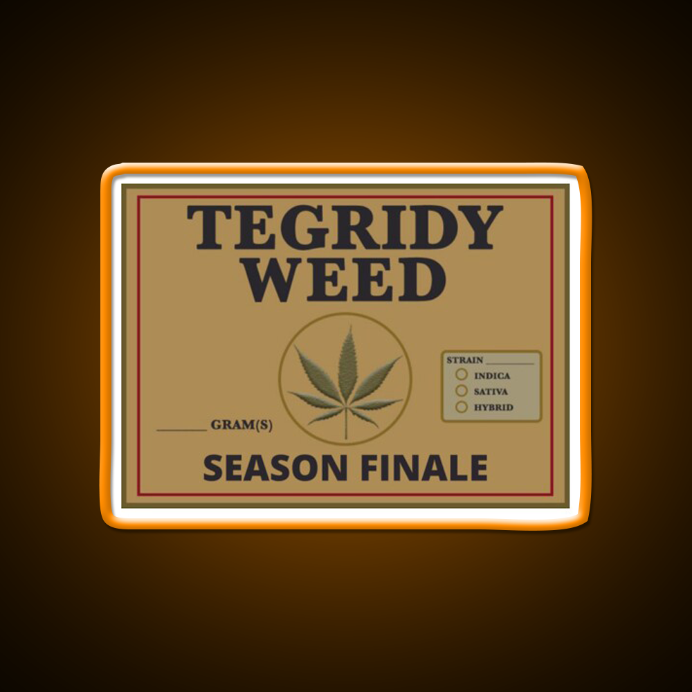 Tegridy Weed From Tegridy Farms Season Green Leaf Led Neon Sign Rgb Color - LED neon sign view 6