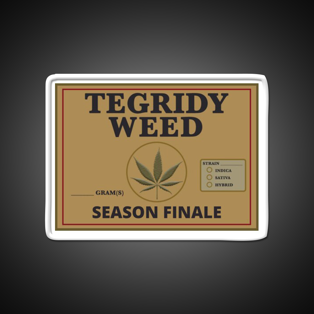 Tegridy Weed From Tegridy Farms Season Green Leaf Led Neon Sign Rgb Color - LED neon sign view 11
