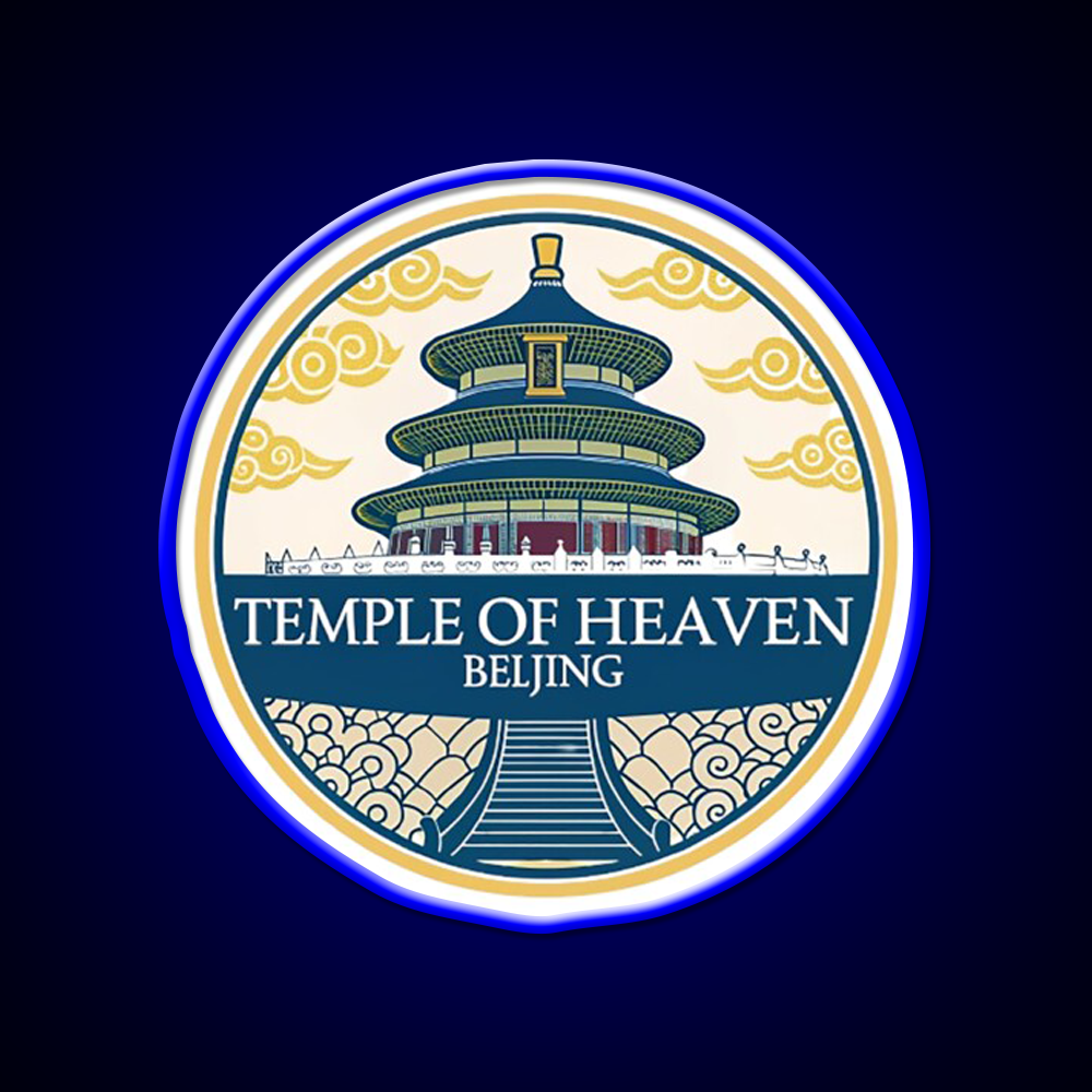Temple Of Heaven Asian Cultural Led Neon Sign Wall Decor Rgb Color - LED neon sign view 5