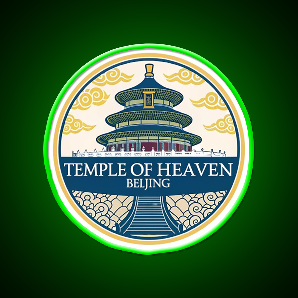 Temple Of Heaven Asian Cultural Led Neon Sign Wall Decor Rgb Color - LED neon sign view 8