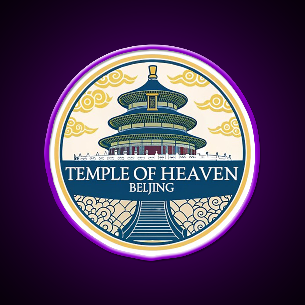 Temple Of Heaven Asian Cultural Led Neon Sign Wall Decor Rgb Color - LED neon sign view 9