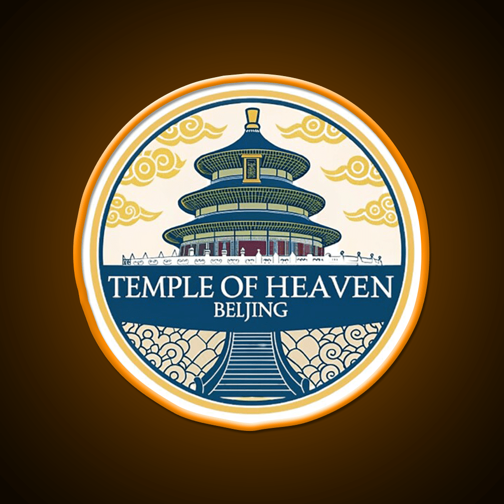 Temple Of Heaven Asian Cultural Led Neon Sign Wall Decor Rgb Color - Shineneon