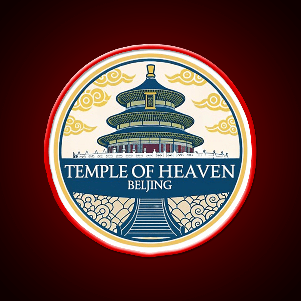 Temple Of Heaven Asian Cultural Led Neon Sign Wall Decor Rgb Color - Shineneon