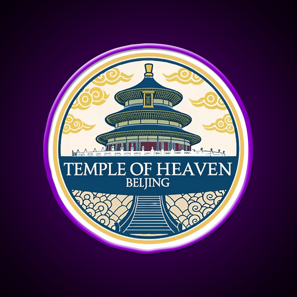 Temple Of Heaven Asian Cultural Led Neon Sign Wall Decor Rgb Color - Shineneon