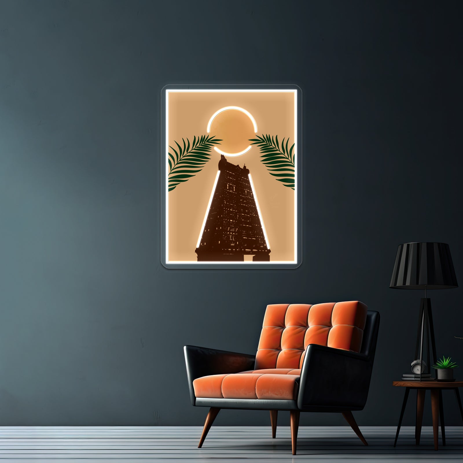 Temple Printable Art Hindu Illustration Minimalist Wall Art Wall Artwork Neon Signs | Shineneon