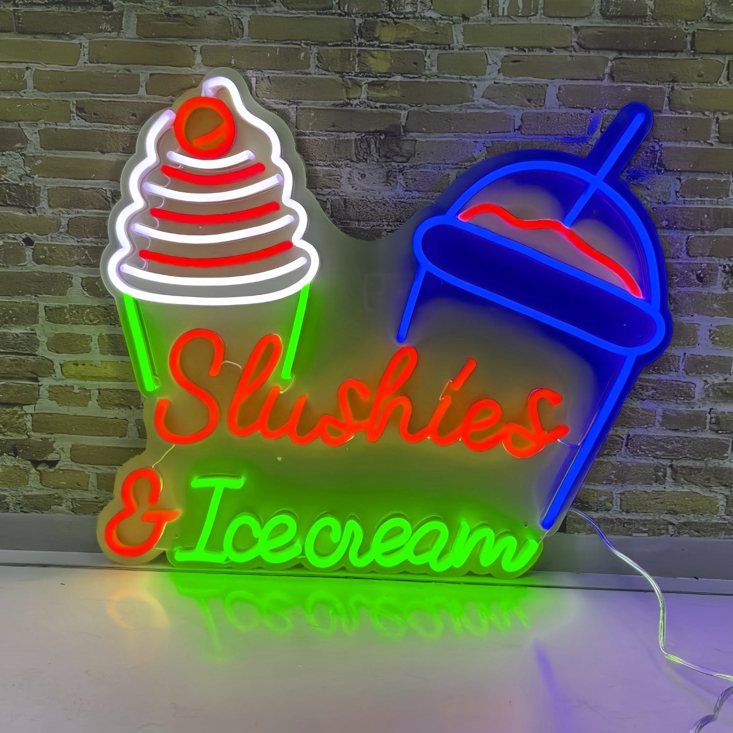 Tempting Treats Slushies And Ice Cream Neon Sign | Shineneon