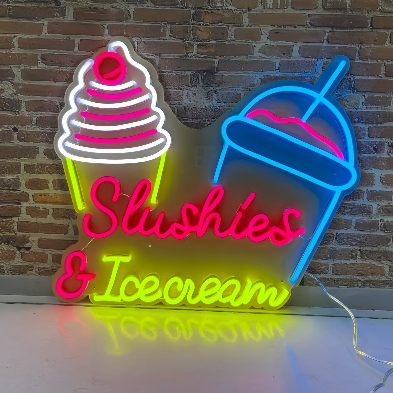 Tempting Treats Slushies And Ice Cream Neon Sign | Shineneon