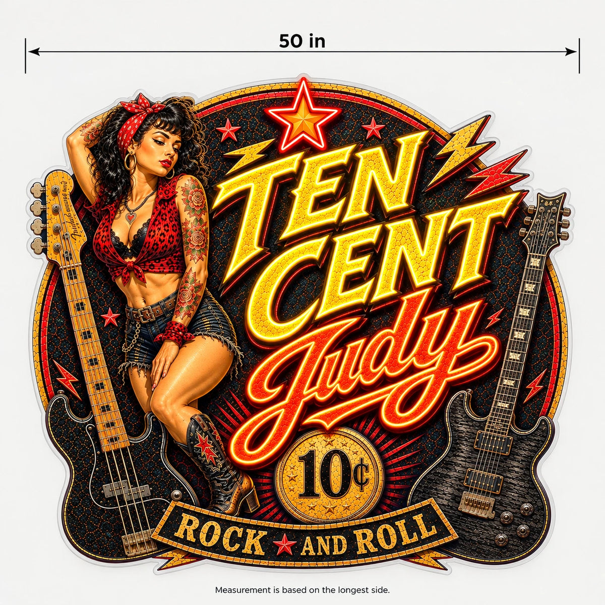 Ten Cent Judy Custom LED Neon Sign | 22f8fb3cc87894db1e66cb38752ba205966c934b7676d14aee8499375f19a4fe | dimensions