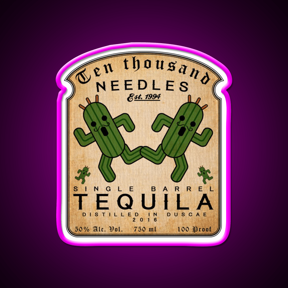 Ten Thousand Needles Tequila Party Drink Tequila Led Neon Sign Rgb Color - Shineneon