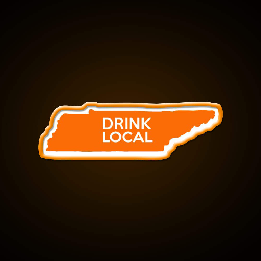 Tennessee Drink Local Tn Orange Beer Bar Decor Led Neon Sign Rgb Color - LED neon sign view 6