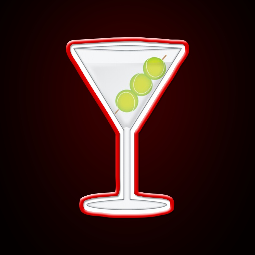 Tennis Martini Cocktail Bar Decor Led Neon Sign Rgb Color - LED neon sign view 10