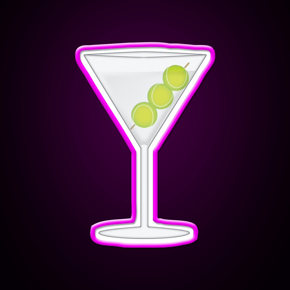 Tennis Martini Cocktail Bar Decor Led Neon Sign Rgb Color - Shineneon