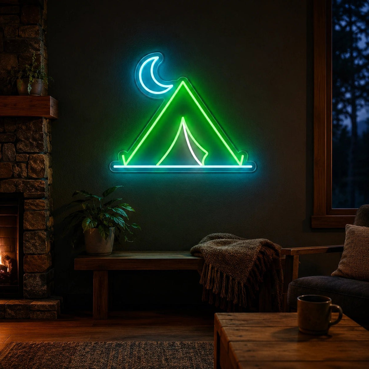 Tent Crescent Moon LED Neon Sign - Shineneon