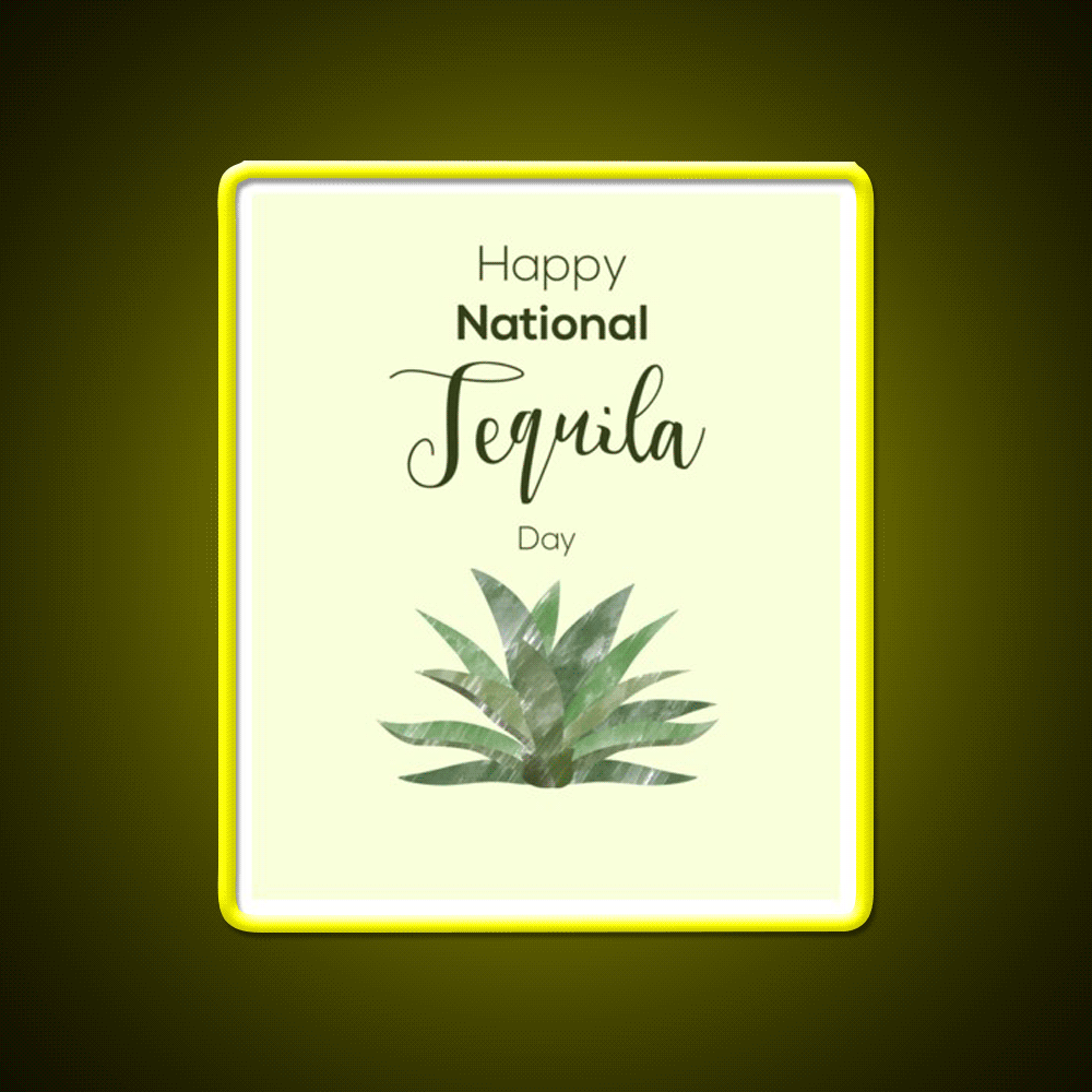 Tequila And Agave Tequila Day Party Drink Tequila Led Neon Sign Rgb Color - Custom LED neon sign front view