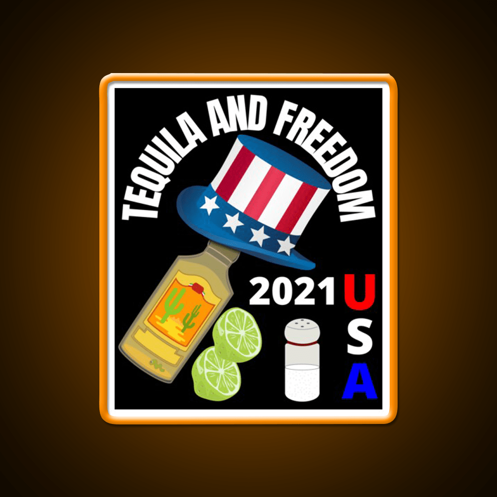 Tequila And Freedom Party Drink Tequila Led Neon Sign Rgb Color - Shineneon