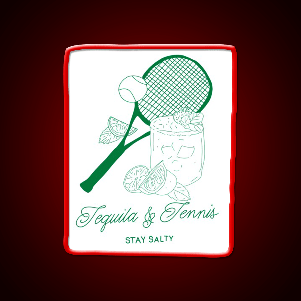 Tequila And Tennis Party Drink Tequila Led Neon Sign Rgb Color - Shineneon
