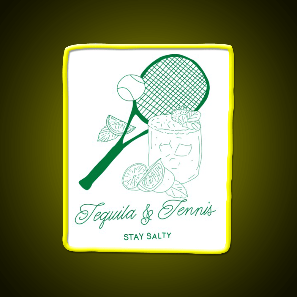 Tequila And Tennis Party Drink Tequila Led Neon Sign Rgb Color - Shineneon
