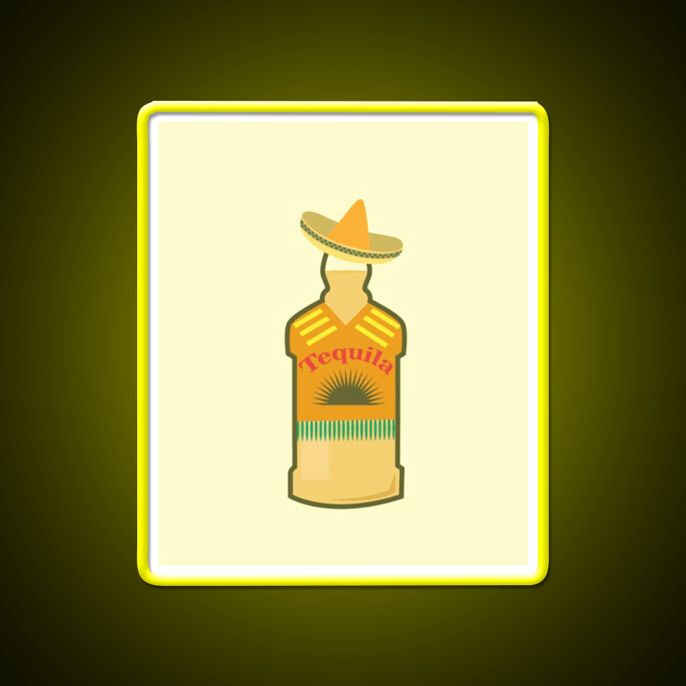 Tequila Anejo Wine In Mexican Hat Tequila Day Party Drink Tequila Led Neon Sign Rgb Color - Shineneon