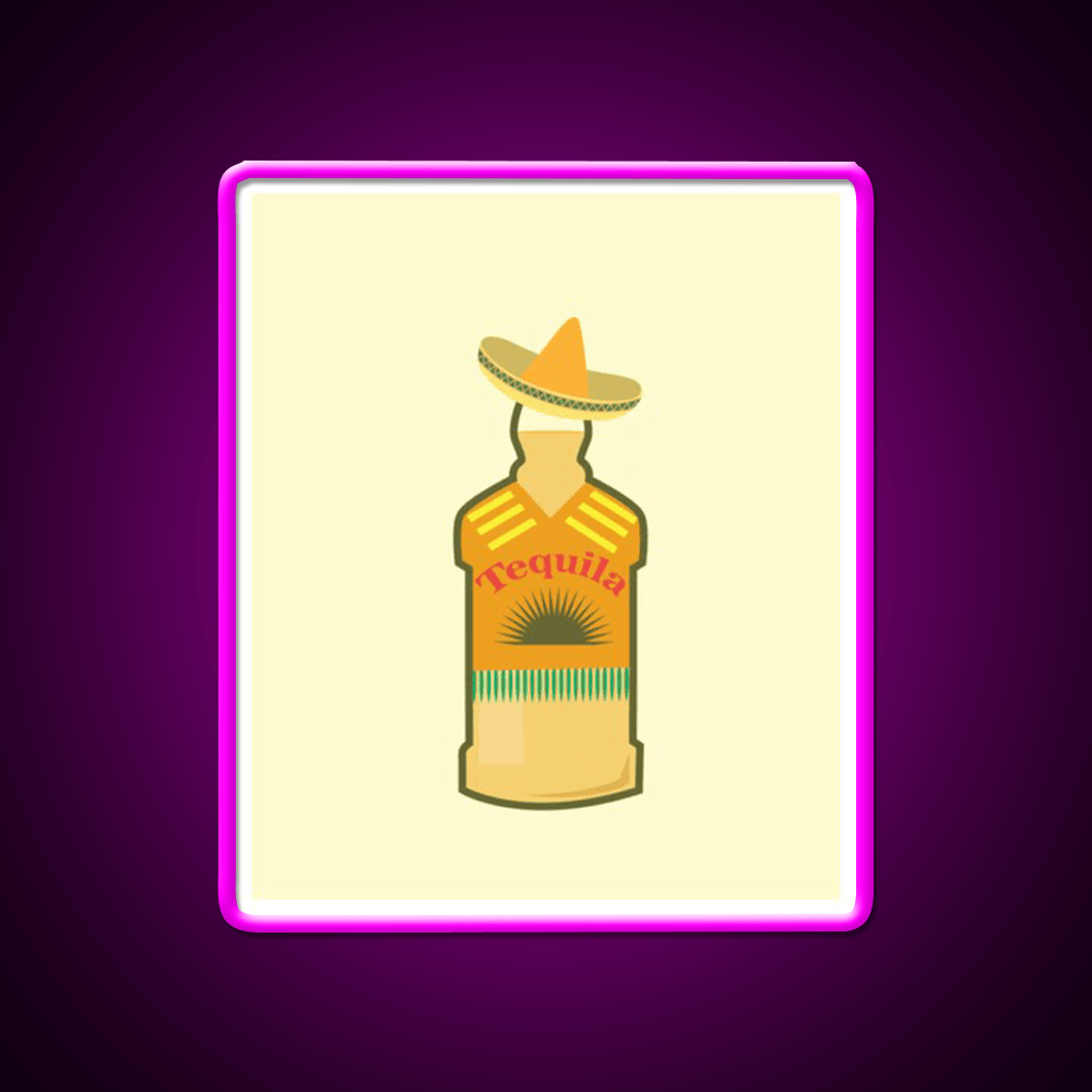 Tequila Anejo Wine In Mexican Hat Tequila Day Party Drink Tequila Led Neon Sign Rgb Color - Shineneon