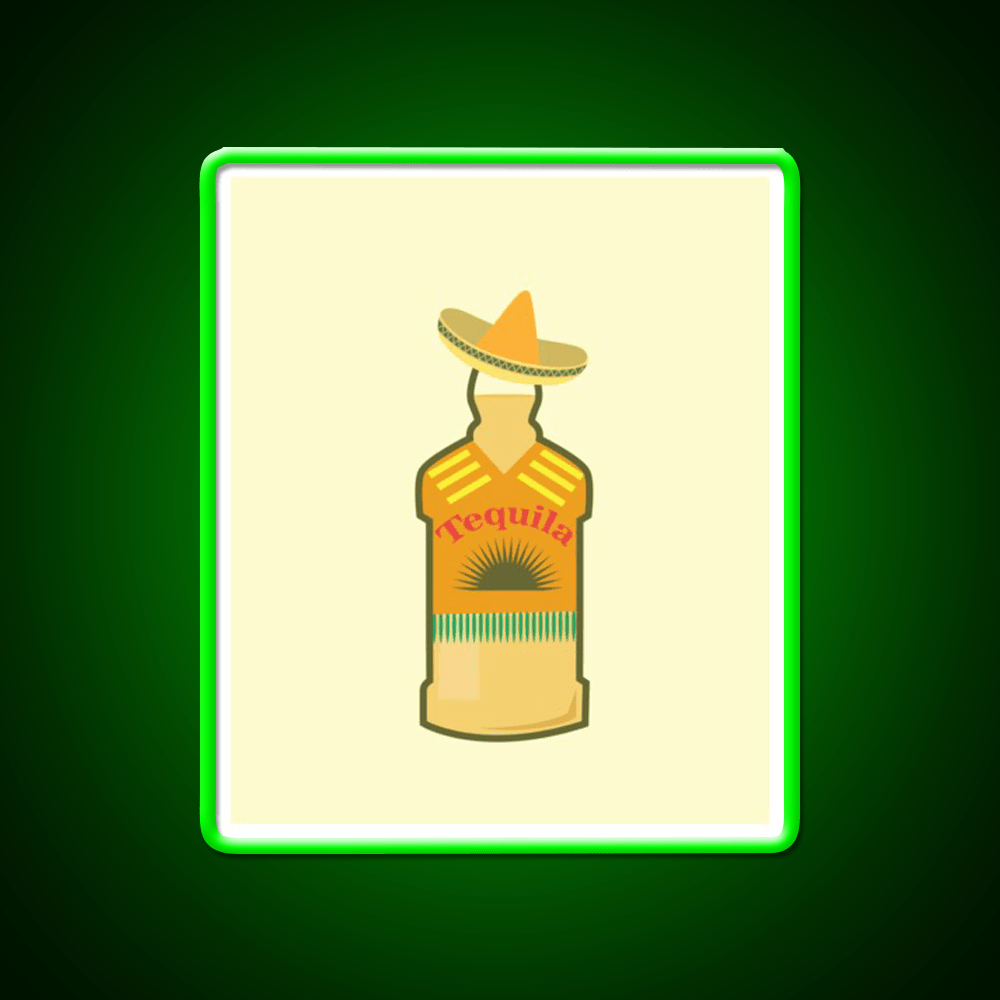 Tequila Anejo Wine In Mexican Hat Tequila Day Party Drink Tequila Led Neon Sign Rgb Color - Shineneon