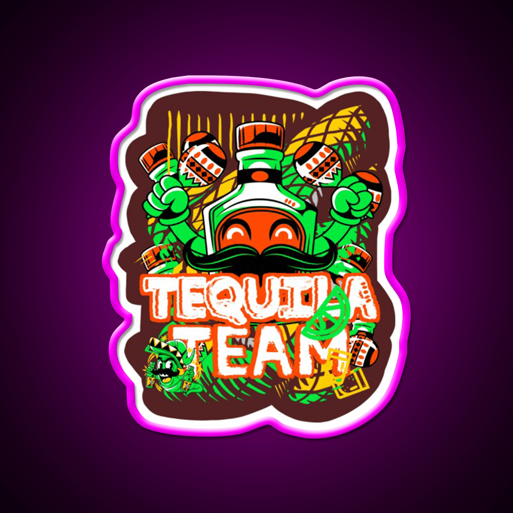 Tequila Bottle Tequila Party Party Drink Tequila Led Neon Sign Rgb Color - Shineneon