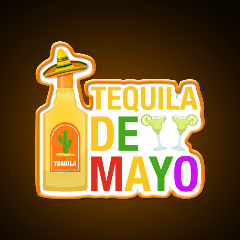 Tequila De Mayo Party Drink Tequila Led Neon Sign Rgb Color - Shineneon