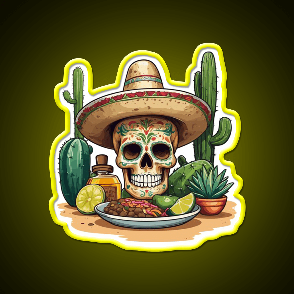 Tequila Drink Cinco De Mayo Skull Party Drink Tequila Led Neon Sign Rgb Color - Shineneon