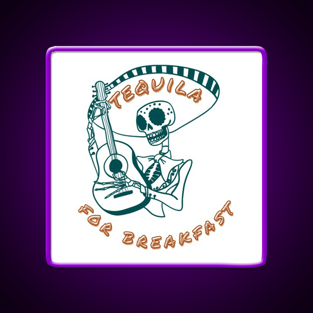 Tequila For Breakfast Party Drink Tequila Led Neon Sign Rgb Color - Shineneon