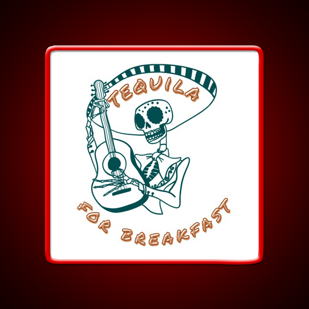 Tequila For Breakfast Party Drink Tequila Led Neon Sign Rgb Color - Shineneon
