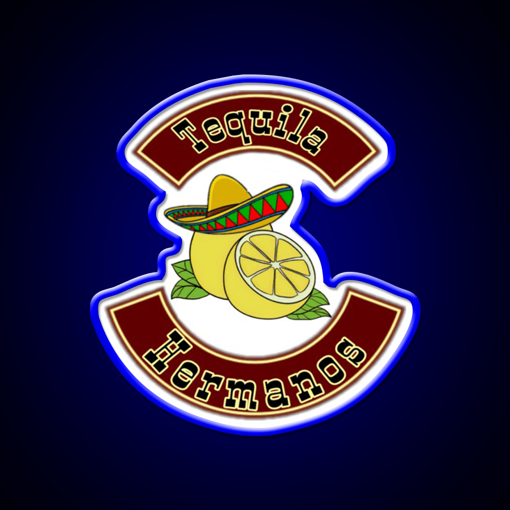 Tequila Hermanos Crew Party Drink Tequila Led Neon Sign Rgb Color - Shineneon
