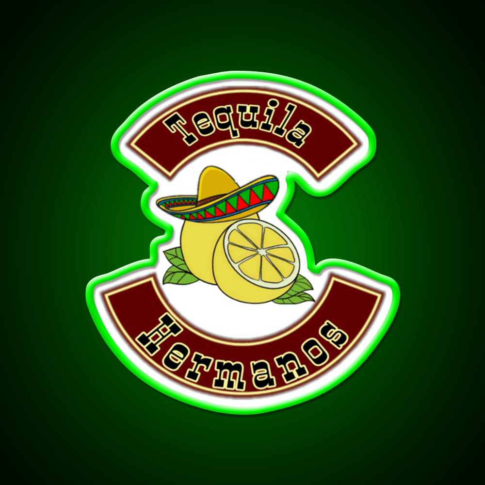 Tequila Hermanos Crew Party Drink Tequila Led Neon Sign Rgb Color - Shineneon