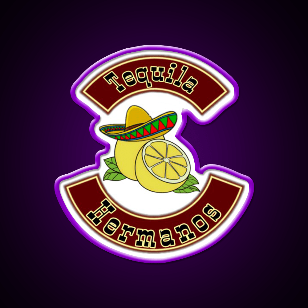 Tequila Hermanos Crew Party Drink Tequila Led Neon Sign Rgb Color - Shineneon