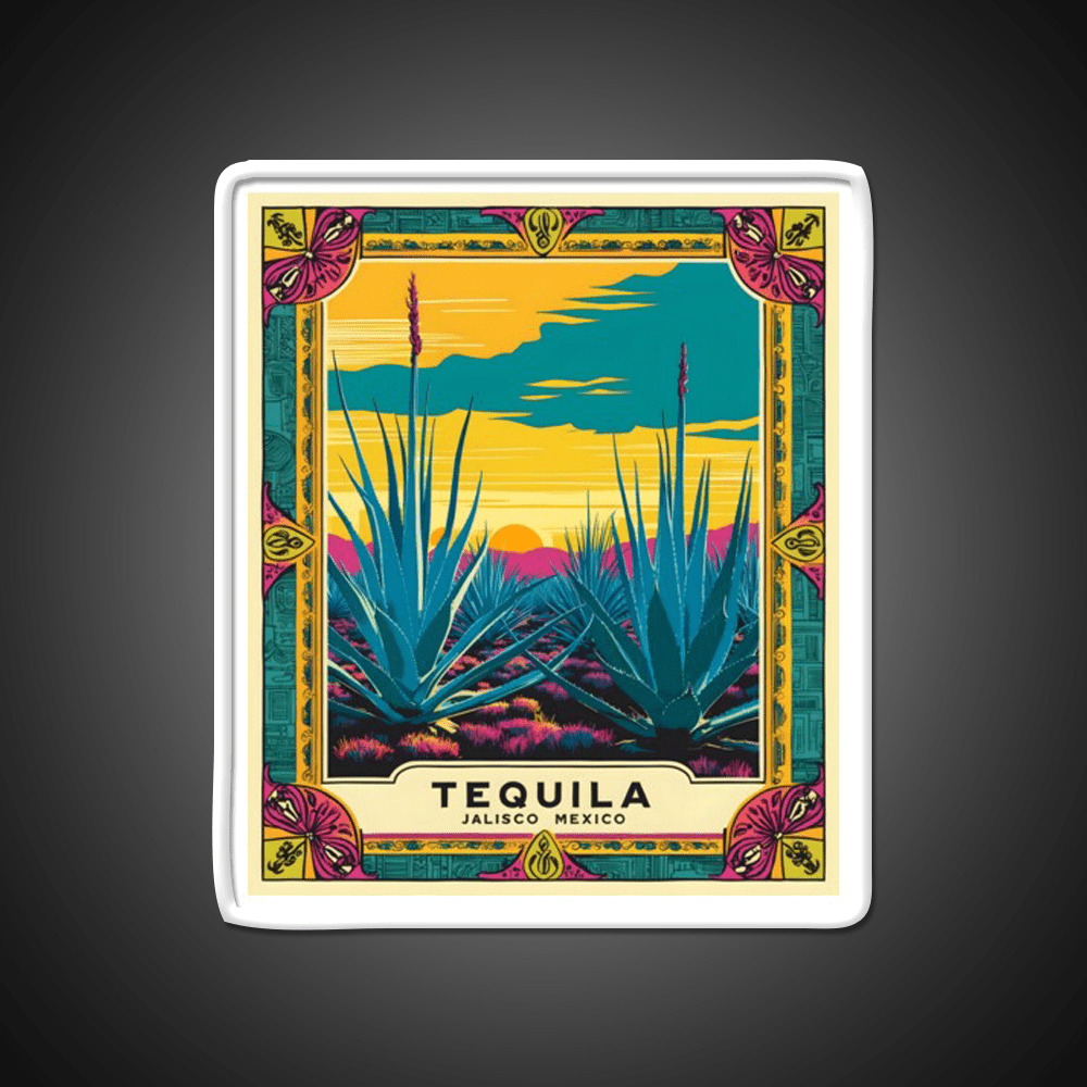 Tequila Jalisco Mexico Vintage Travel Tourism Party Drink Tequila Led Neon Sign Rgb Color - Shineneon