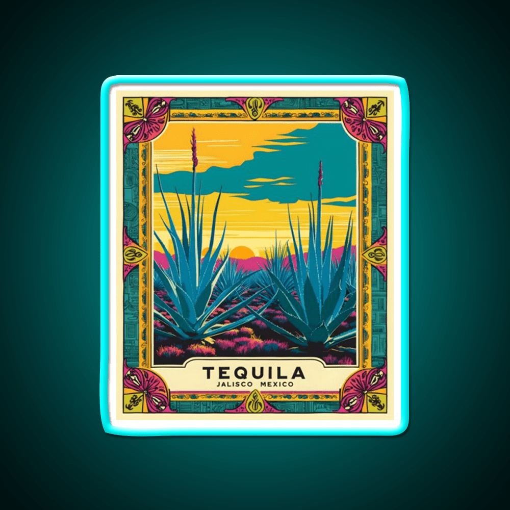 Tequila Jalisco Mexico Vintage Travel Tourism Party Drink Tequila Led Neon Sign Rgb Color - Shineneon